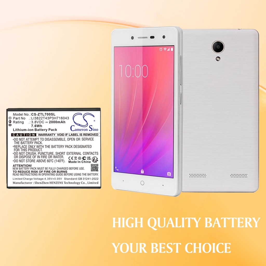 Batterier till mobiltelefoner ZTE CS-ZTL700SL