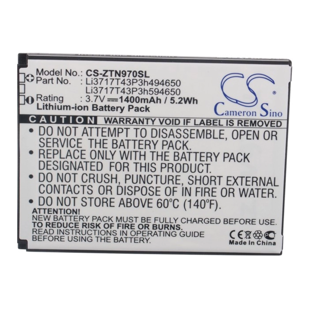 Batterier Ersätter Li3717T43P3h494650