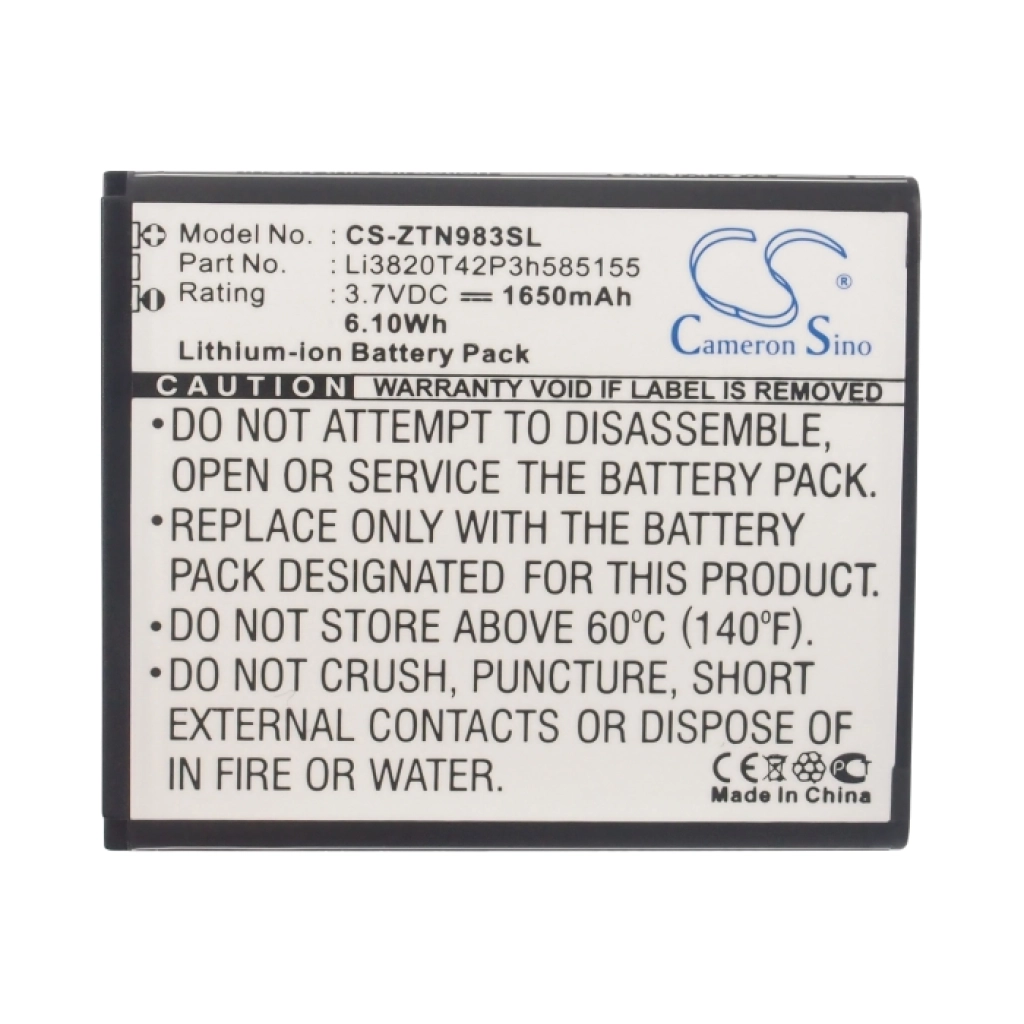 Batterier till mobiltelefoner ZTE N983