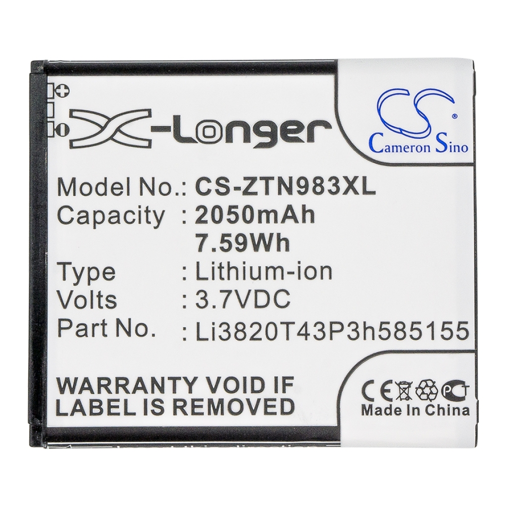 Batterier kompatibel med ZTE N983 N983 CS-ZTN983XL