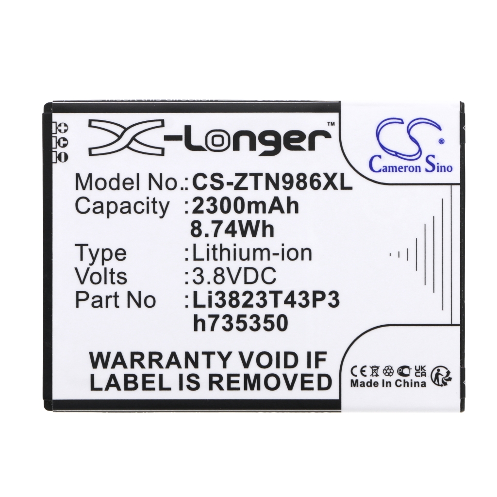Compatible battery replacement for BoostMobile LI3823T43P3H735350