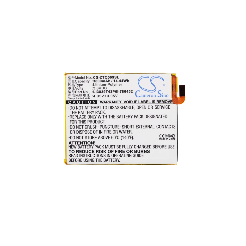 Batteri kompatibel med ZTE CS-ZTQ509SL