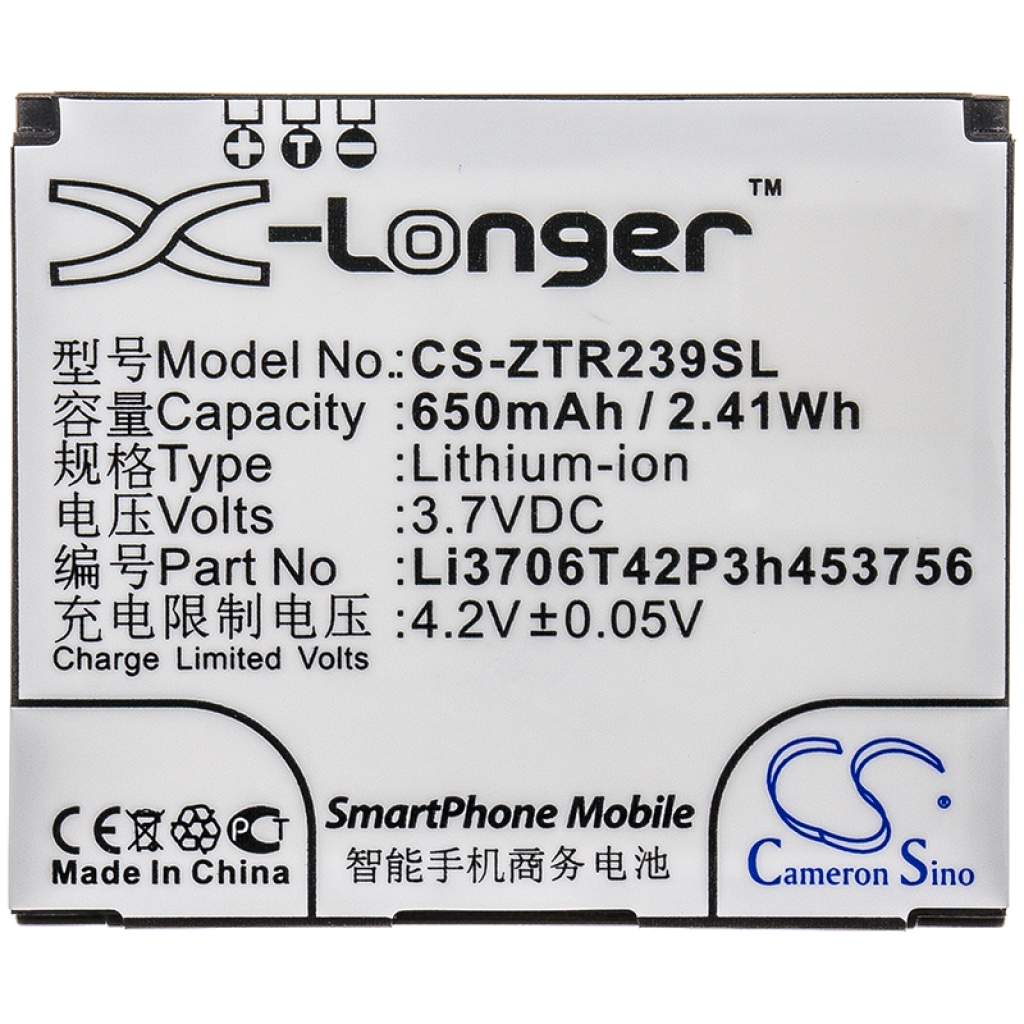 Battery compatible with ZTE CS-ZTR239SL