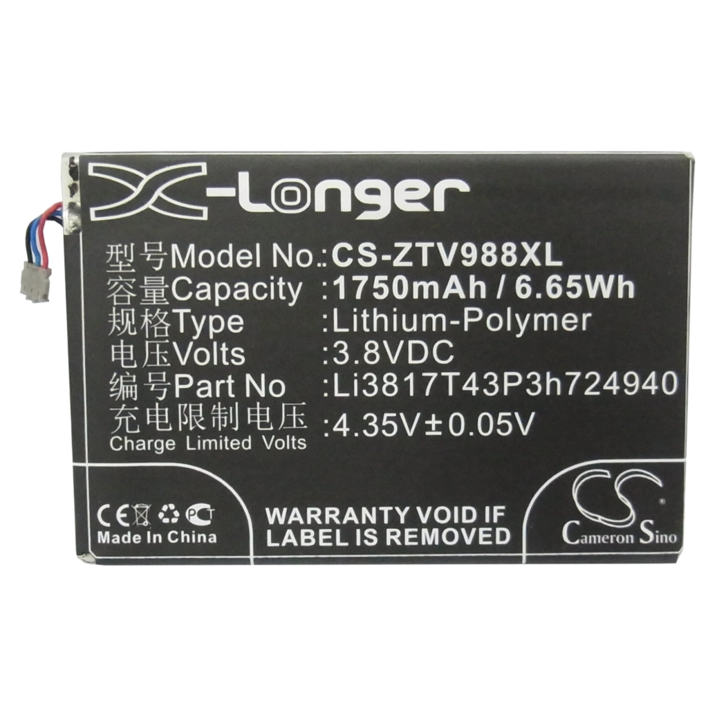 Compatible battery replacement for NET10 LI3817T43P3H724940